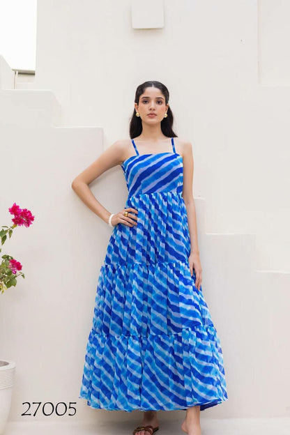 blue gown for women l faux gown l Ajinkya Shop