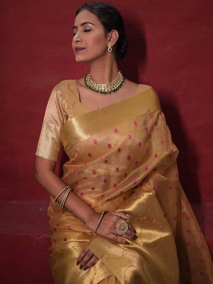 Banarasee Handwoven Broad Saree