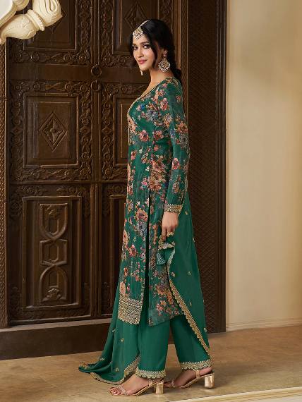 Pure chinon silk Kurti Set