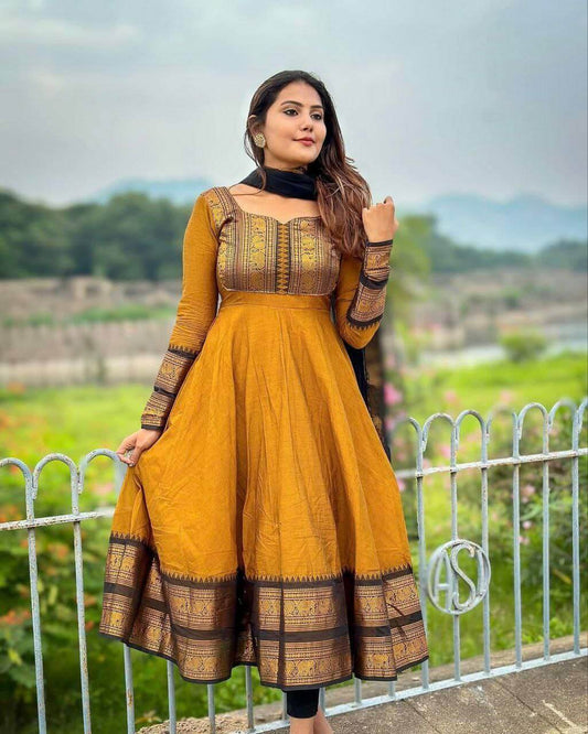 Vichitra Silk kurti and Dupptta for women