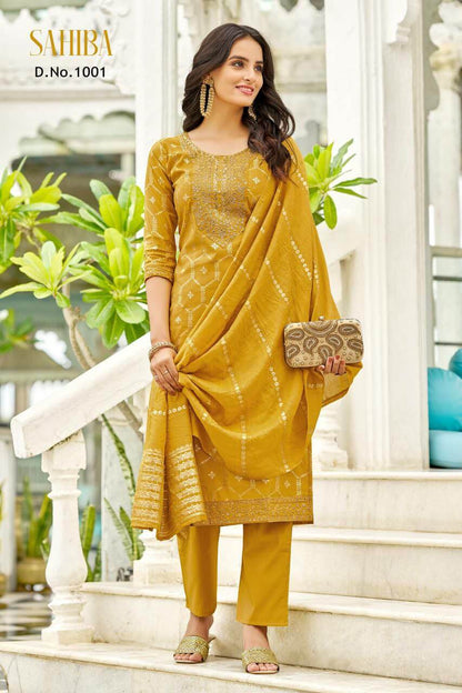 yellow kurti set for women kurti pant dupatta