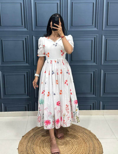 muslin cotton gown for women 3 colors