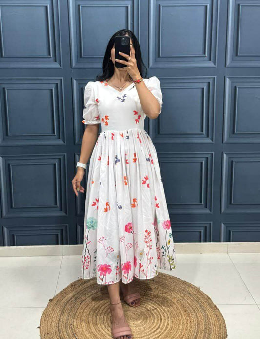 muslin cotton gown for women 3 colors