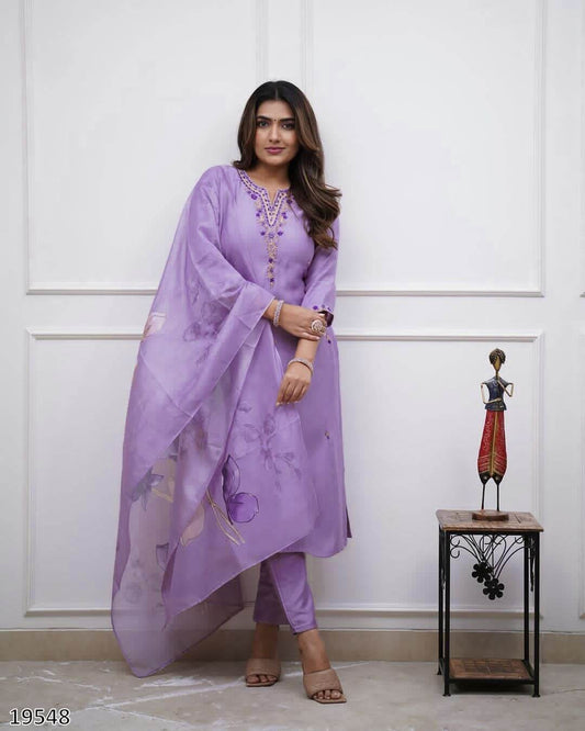 Purple kurti set for women