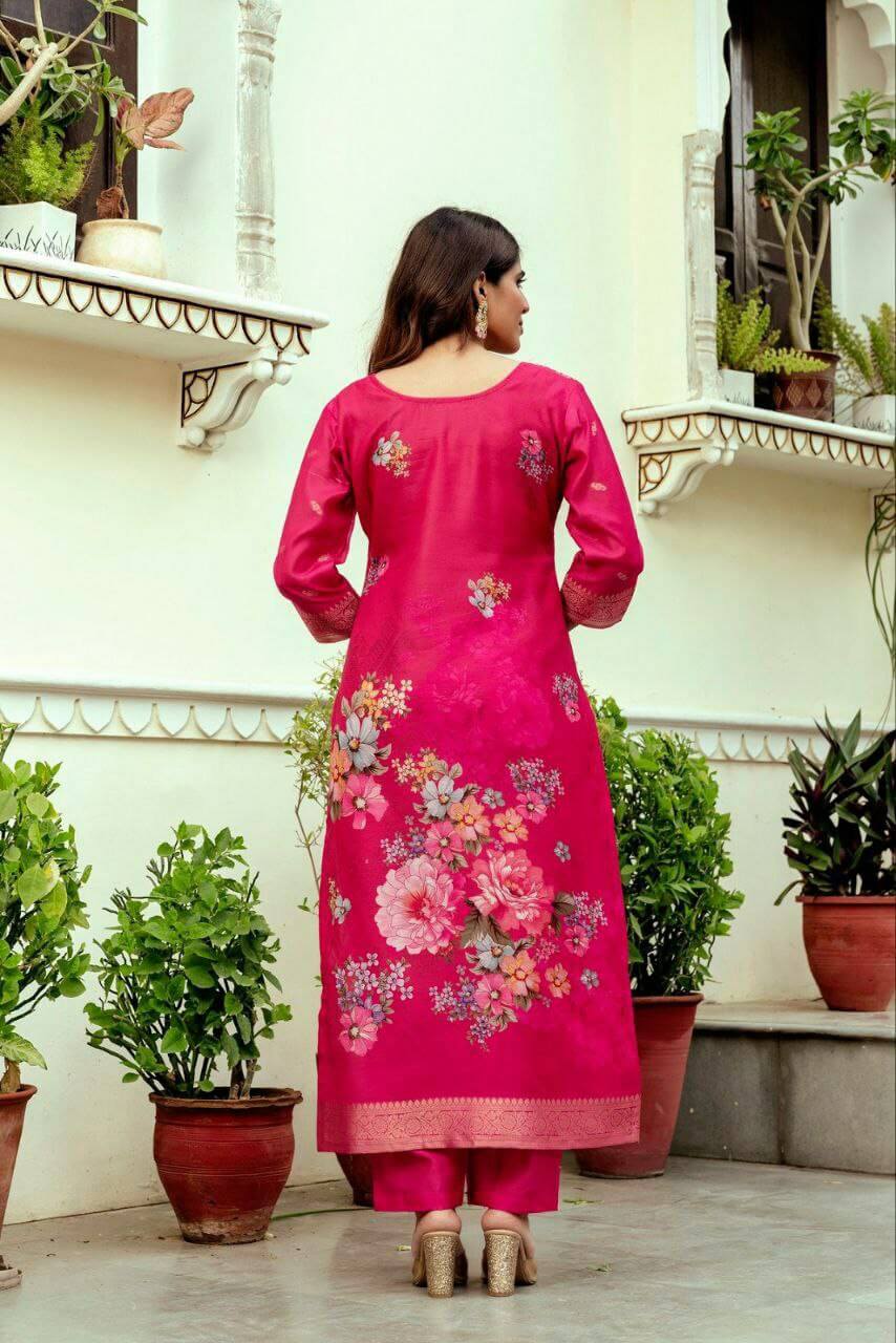 Pure Viscose Jacquard kurti set for women