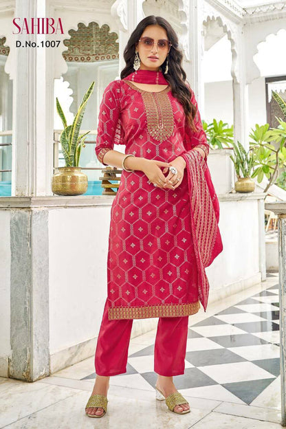 rose kurti set for women kurti pant dupatta
