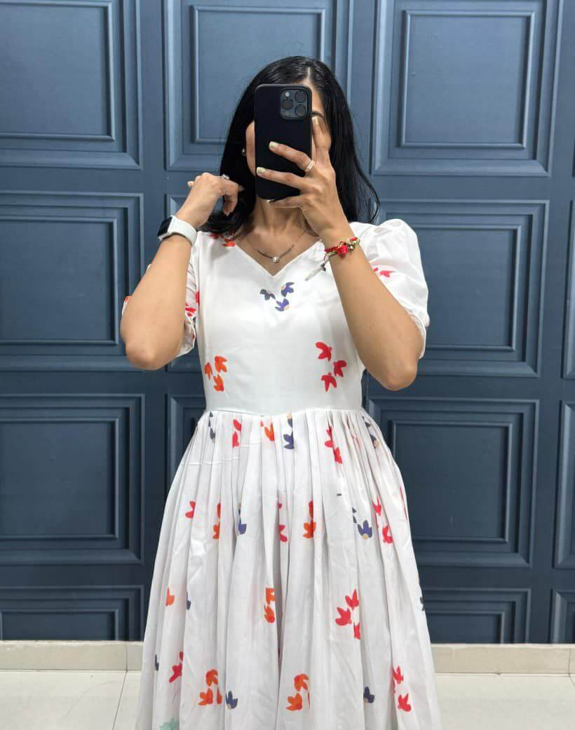 muslin cotton gown for women 3 colors