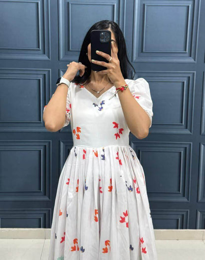 muslin cotton gown for women 3 colors