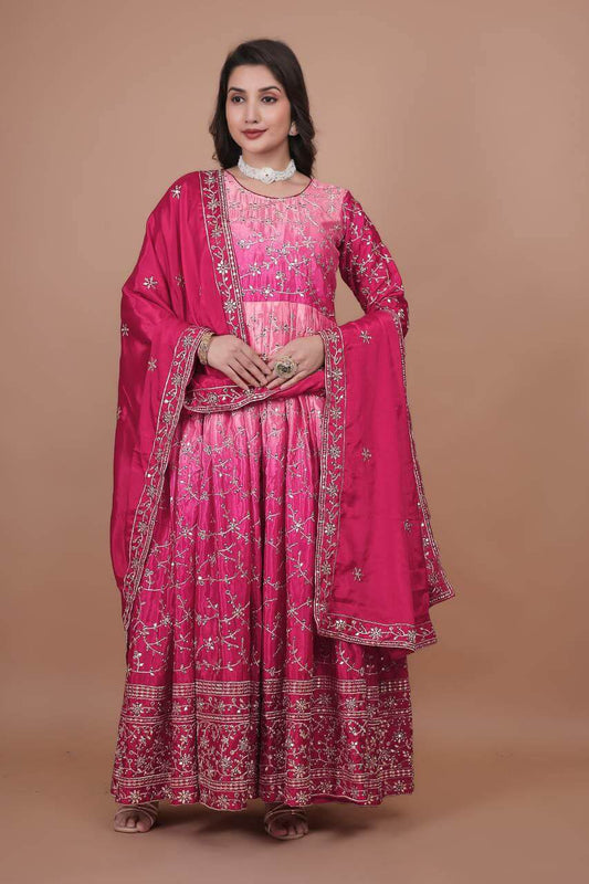Gown With Dupatta for women 2 colour