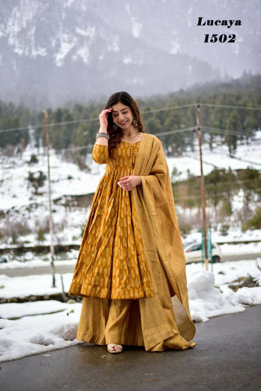 YELLOW KURTI SET FOR WOMEN l 50% OFF