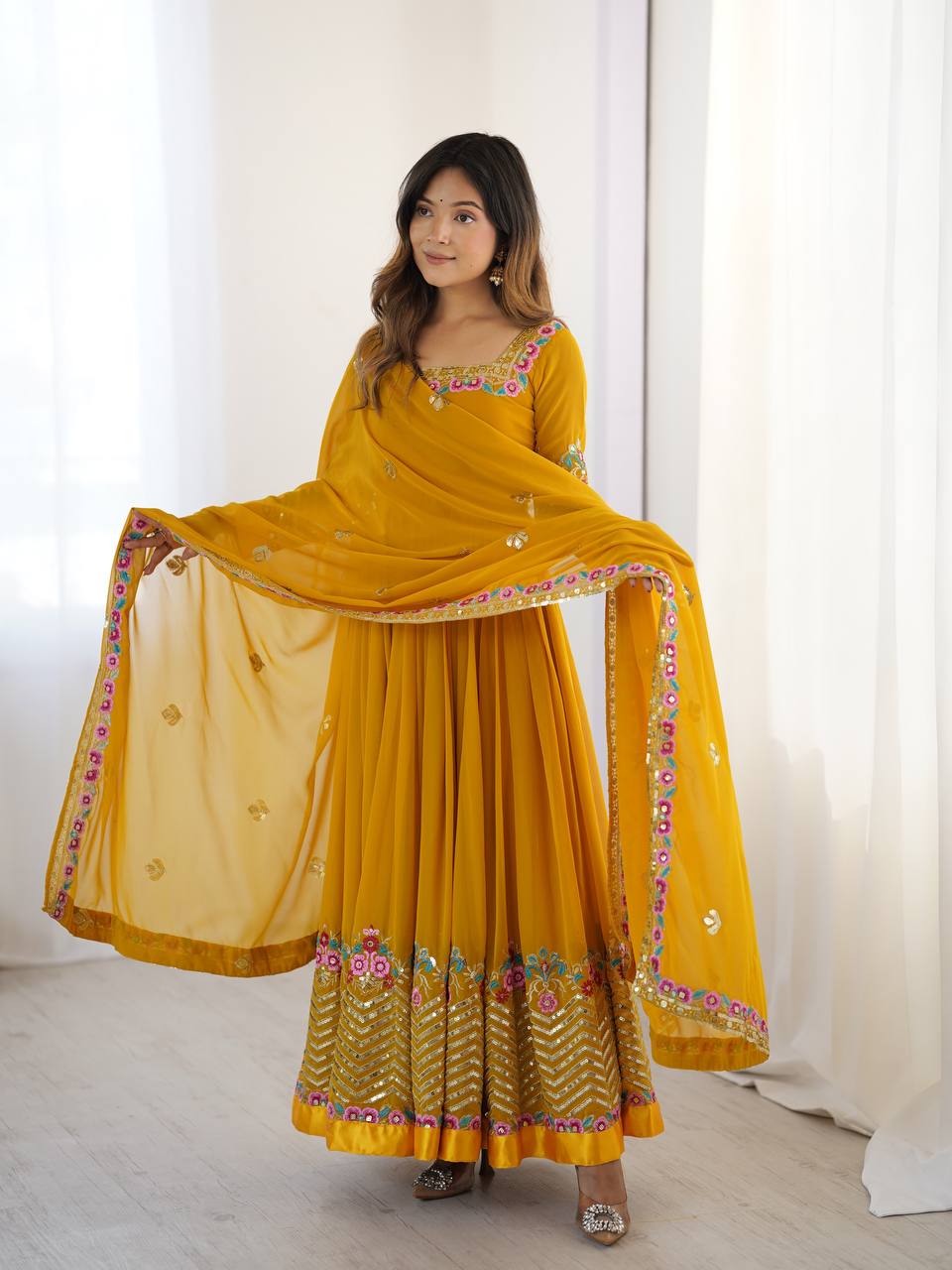 Yellow Kurti Set for Women