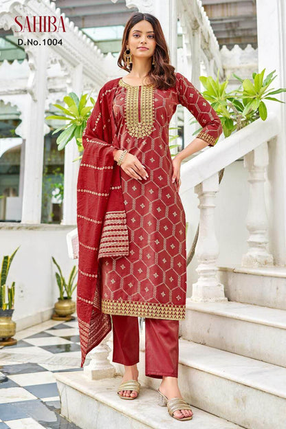 red kurti set for women kurti pant dupatta