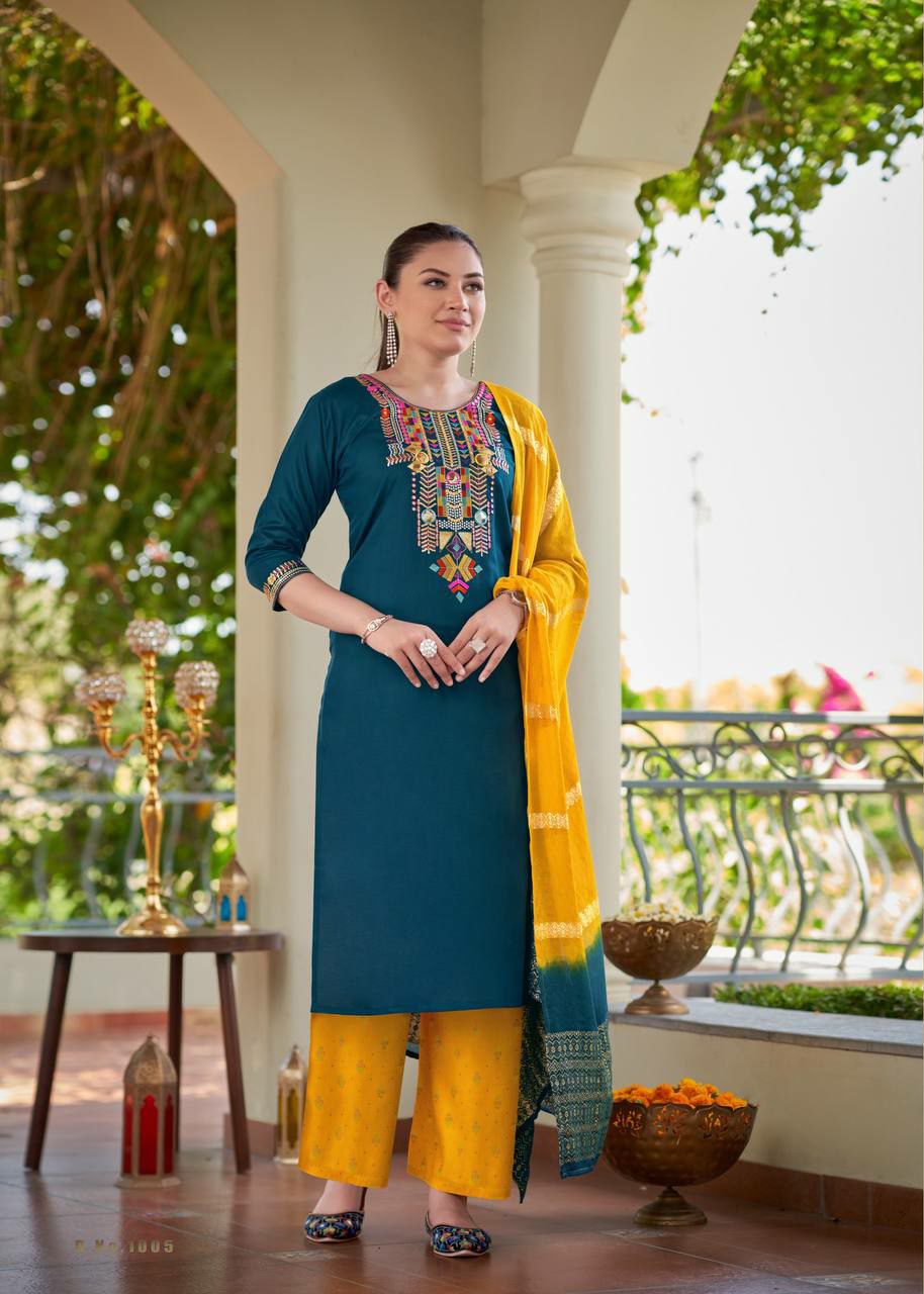 kurti set for women kurti pant dupatta 