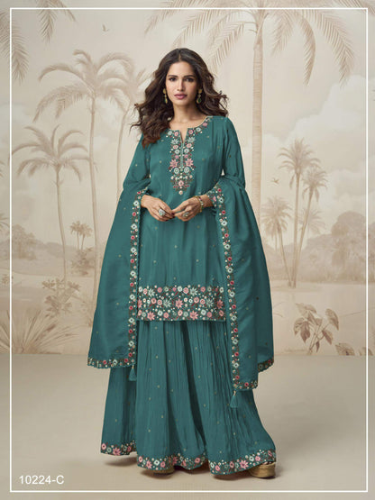 green salwar set for women kurta salwar dupatta 