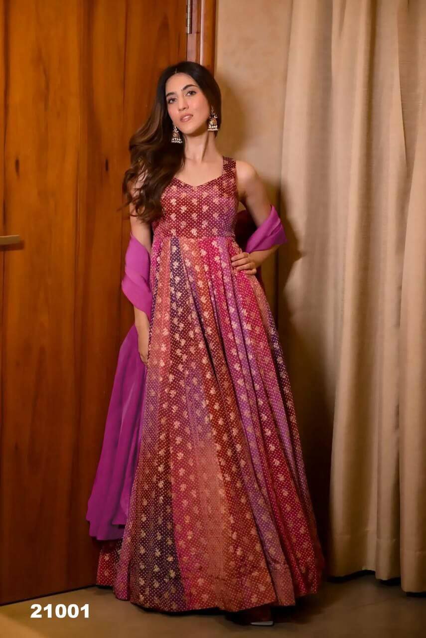 gown with dupatta for women tranding gown set
