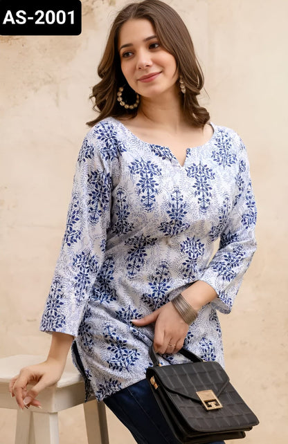 Hevy reyonwith Digital Print Kurti Top 8 designs