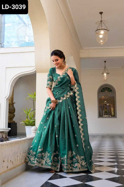 Gold Crush Lehenga saree for women 4 colors