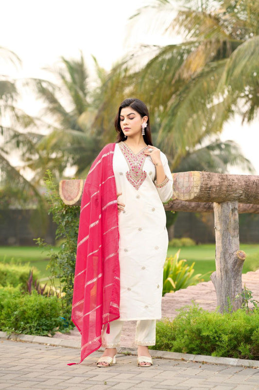 New Designers Kurti Pent Dupatta Set