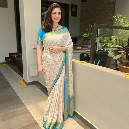 Soft Lichi Silk Saree For Women