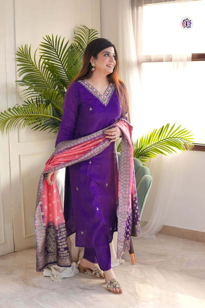 violate vichitra kurti set for women