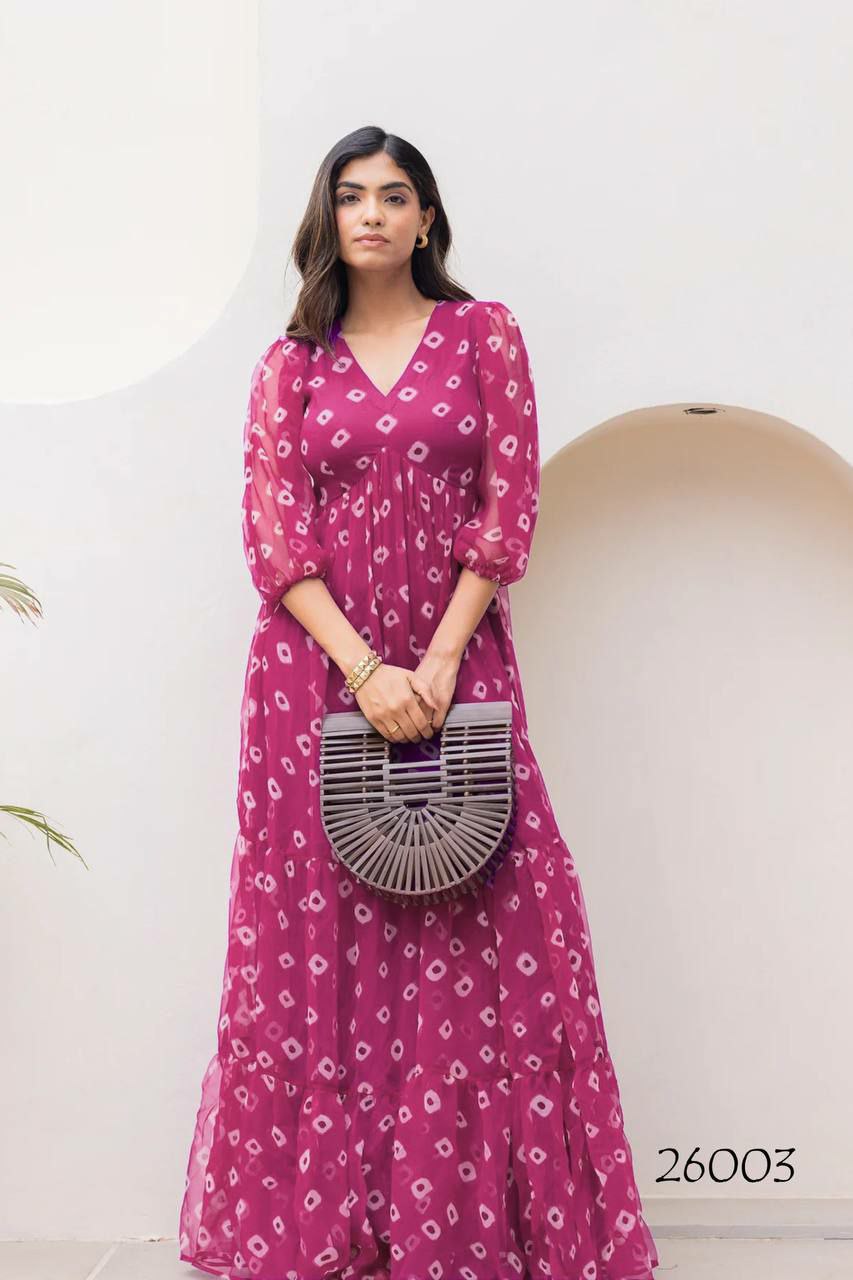 Women Floral Print Empire Dress
