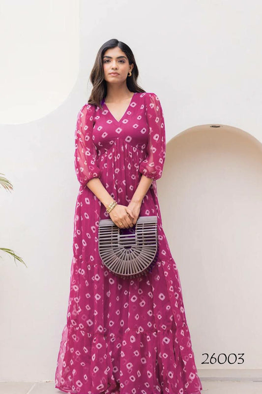 Women Floral Print Empire Dress