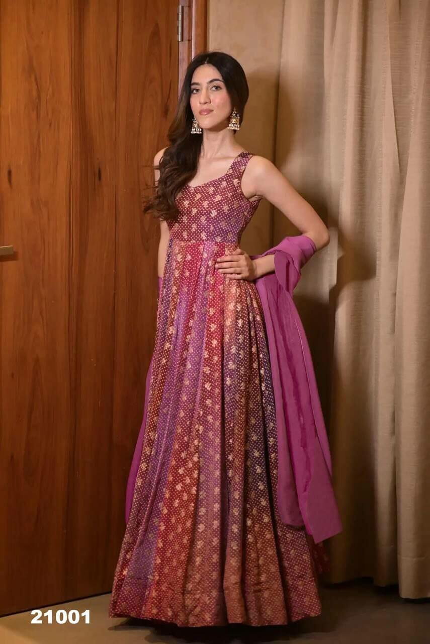 gown with dupatta for women tranding gown set