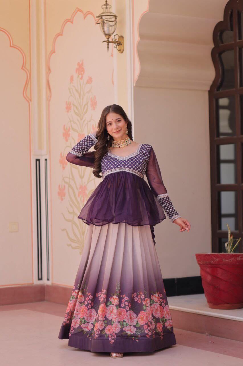 Lehenga with blouse 2 colors