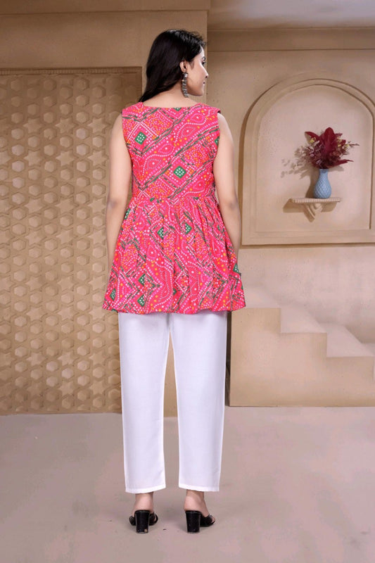 Pink Short Kurti Top