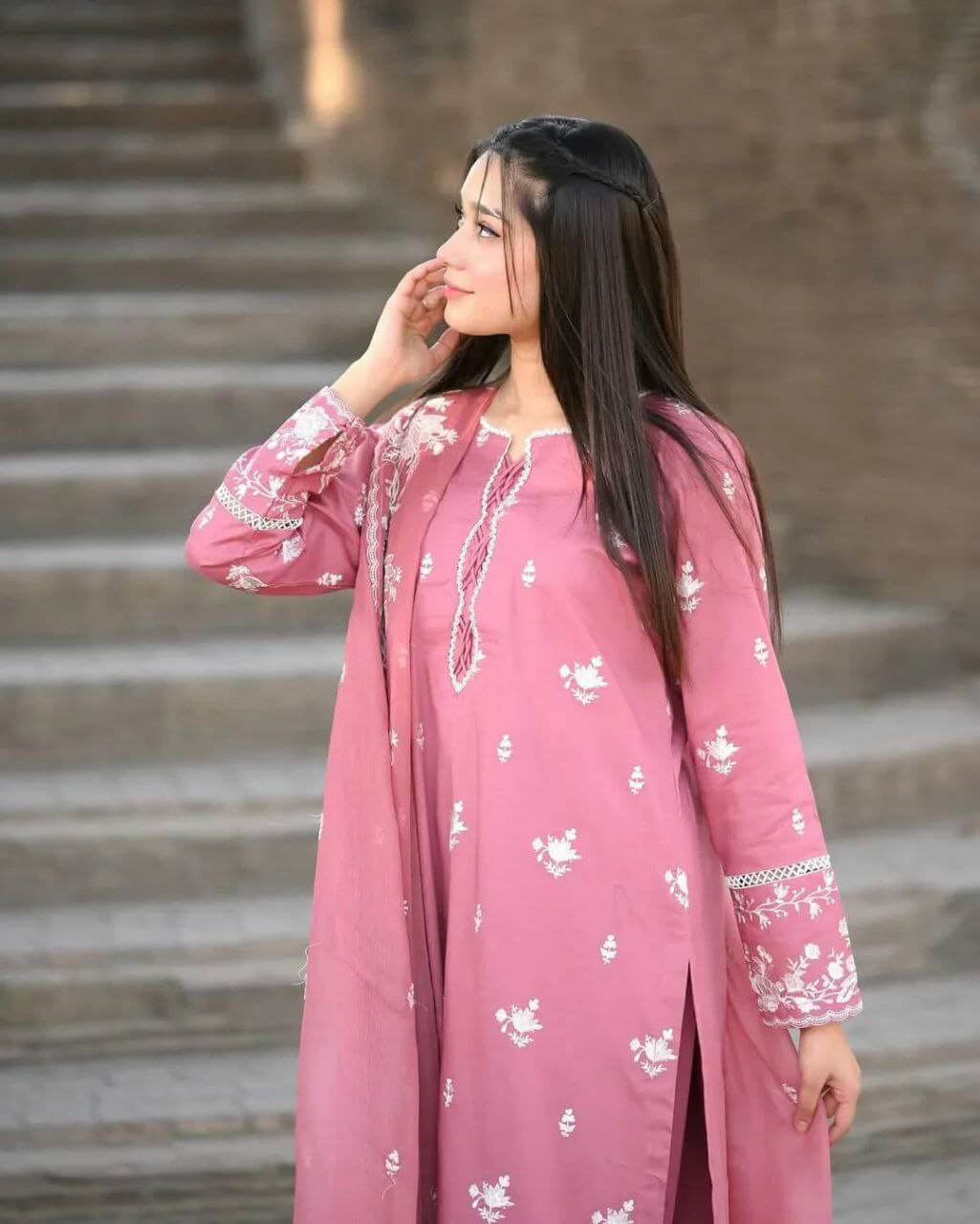 Soft Silk Blush Pink Suit Set for Party and Wedding