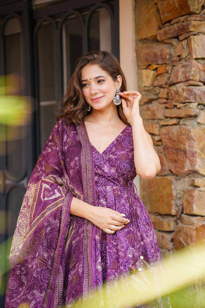 purple dress set for women Ajinkya Shop