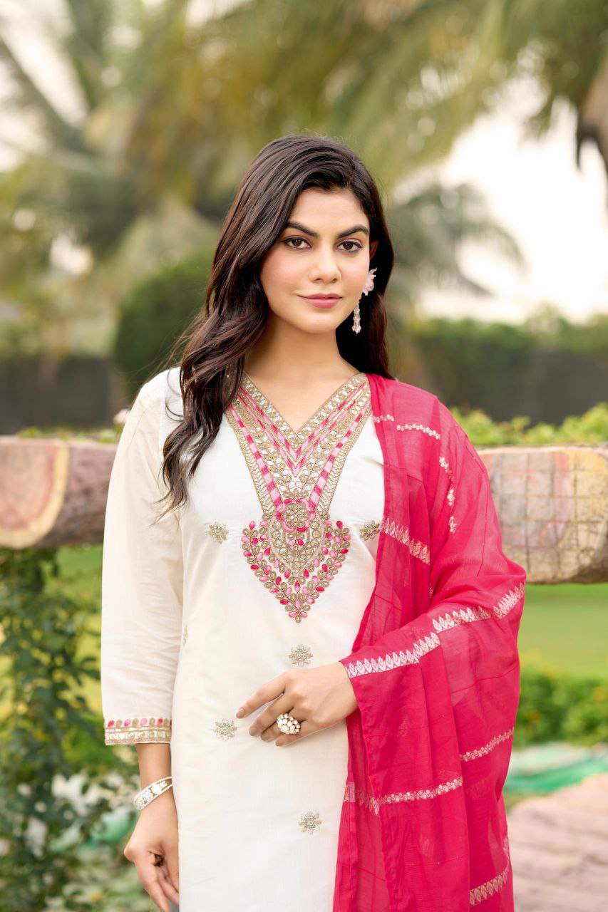 New Designers Kurti Pent Dupatta Set