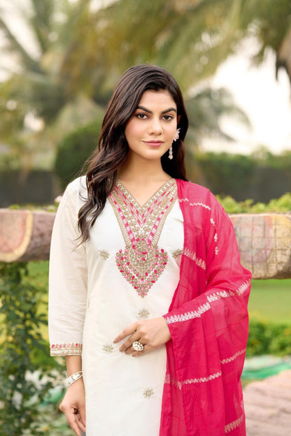 New Designers Kurti Pent Dupatta Set