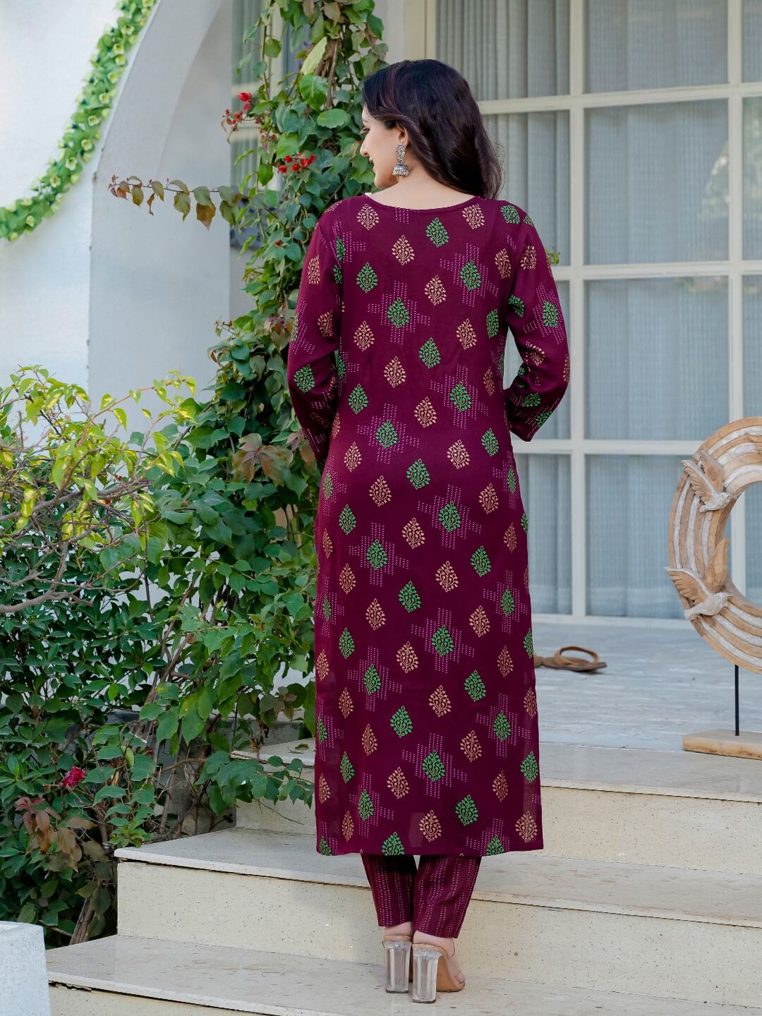 Purple kurti Set for Women 