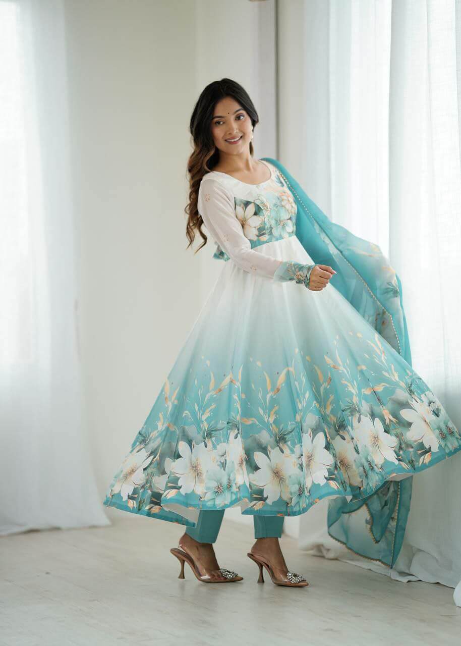 Pure Soft Silk Anarkali Suit For Women