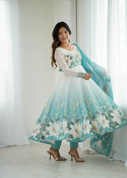 Pure Soft Silk Anarkali Suit For Women