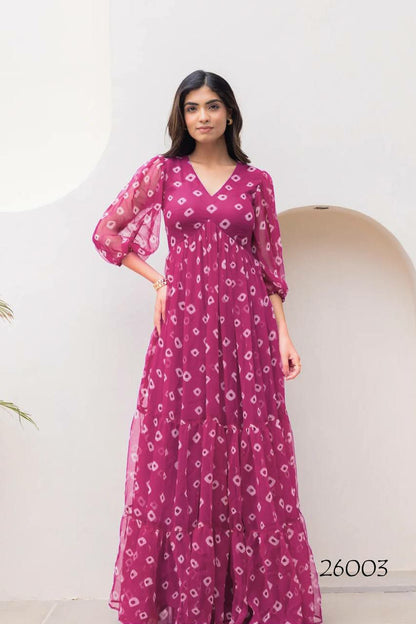 Women Floral Print Empire Dress