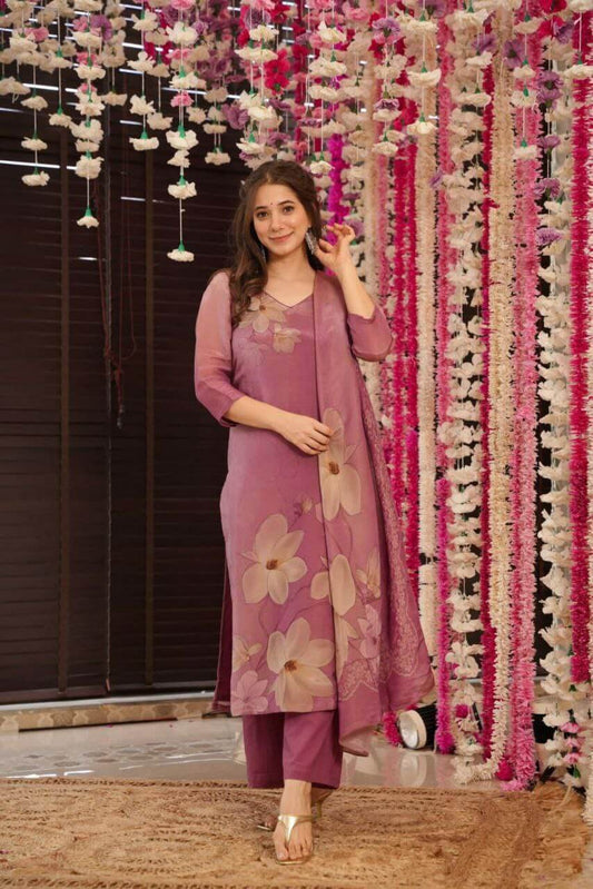 Pure Viscose Assam Silk Kurti Set