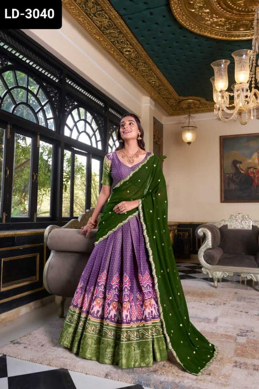 Kanchipuram Lehenga saree for women 3 colors