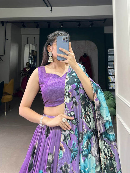 Beautiful Tasar Silk Lehenga For Women