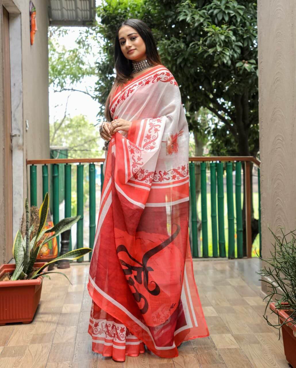 ORANGE SAREE FOR WOMEN 