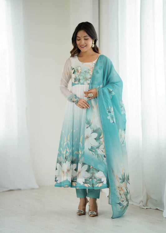 Pure Soft Silk Anarkali Suit For Women
