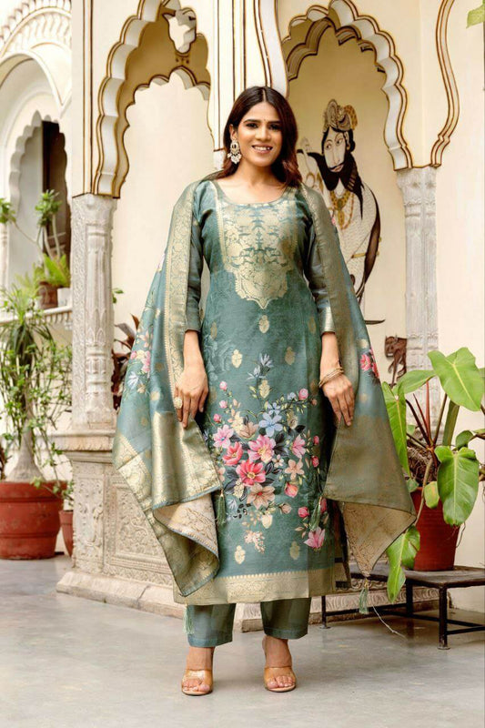 Pure Viscose Jacquard kurti set for women