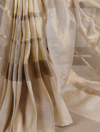 gold saree for women gold tissue fabric 