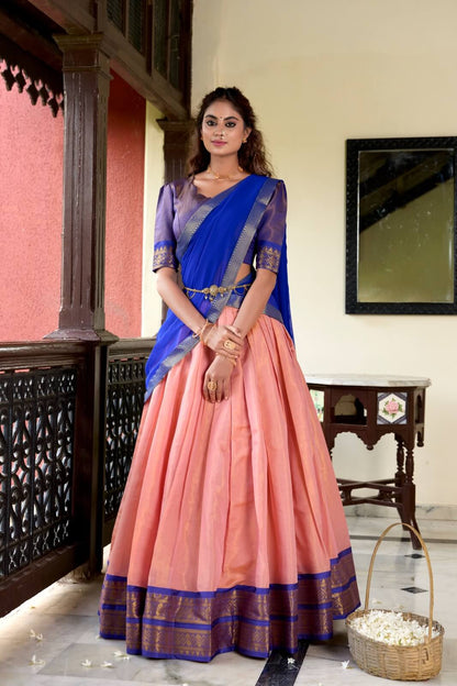 Blue rose Lehenga saree for women 