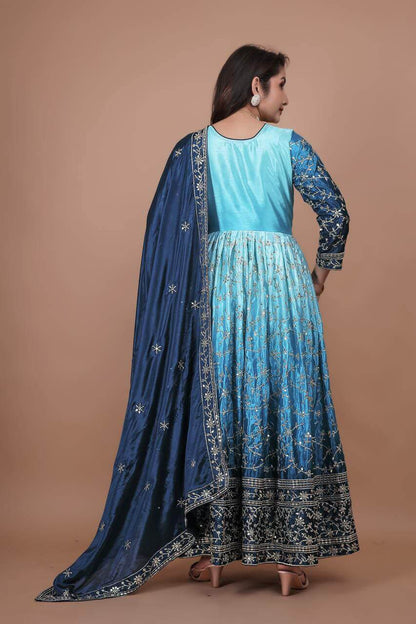 Gown With Dupatta for women 2 colour