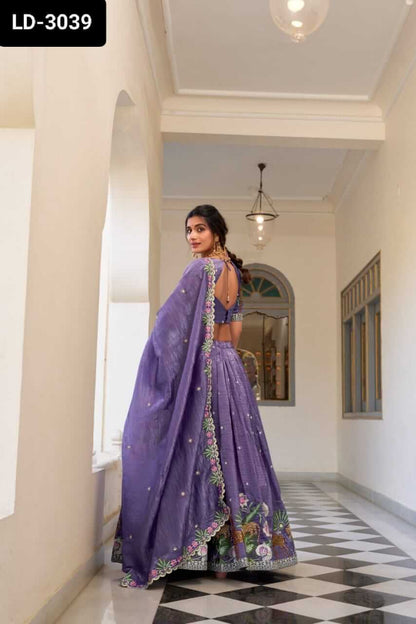 Gold Crush Lehenga saree for women 4 colors