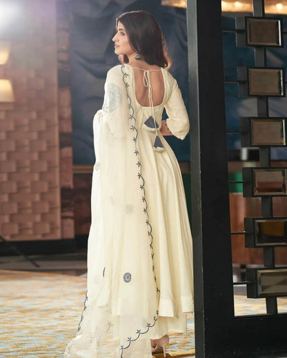 Vichitra Silk Kurti Set For Women